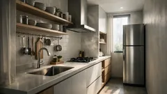 11 cách sắp xếp bếp nhỏ gọn gàng, sáng thoáng như bếp mẫu dù nhà chật